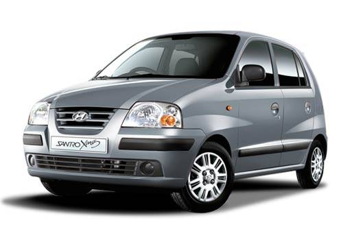 Sleek Silver Santro