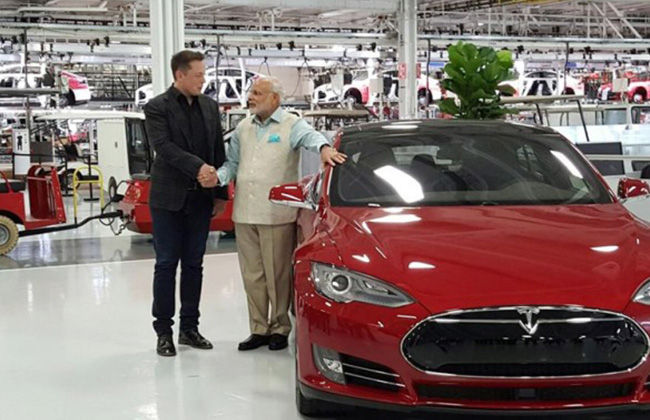 Modi JI Visits Tesla Motors