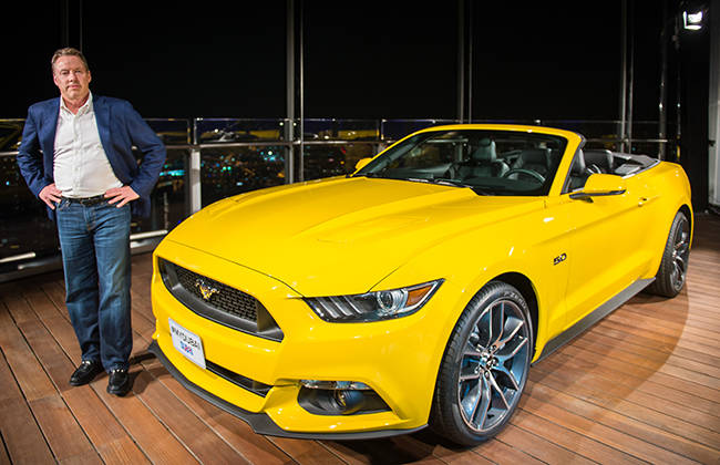 Ford Mustang at Burj Khalifa