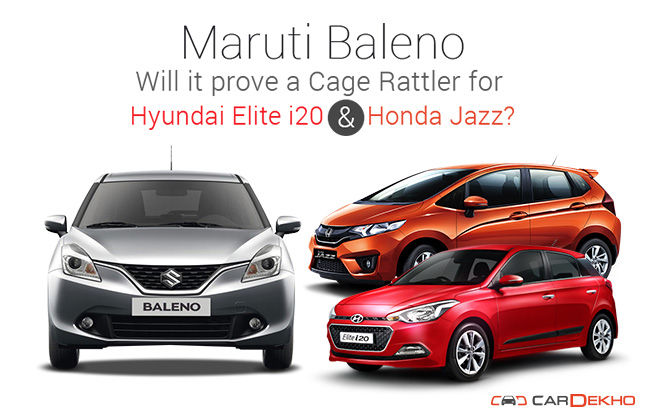 Maruti Baleno vs Hyundai Elite i20 vs Honda Jazz