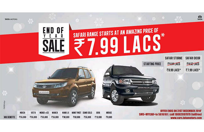 Avail Rs 95,000 Discount on Tata Safari Storme